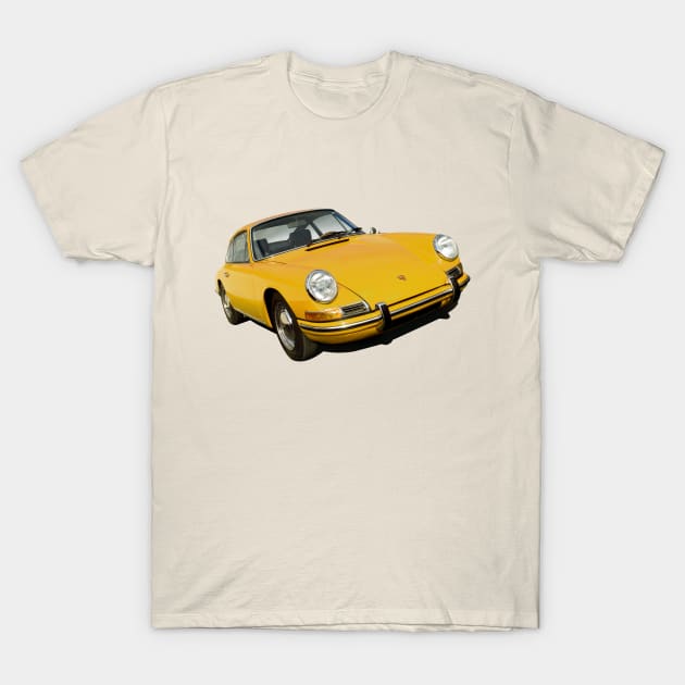 porsche 911 in yellow T-Shirt by candcretro